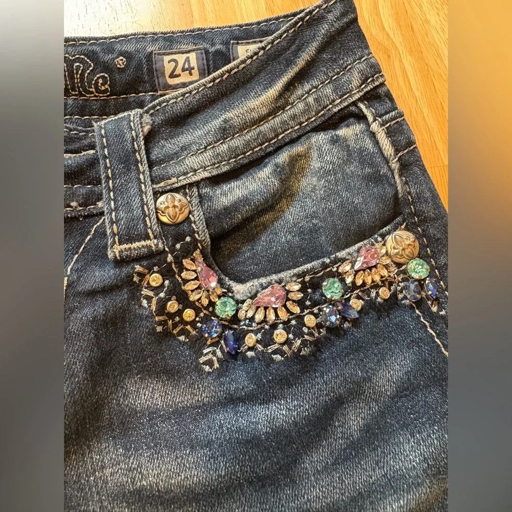 Miss Me Embellished Jewel Skinny Ankle Jeans - Picture 6 of 10